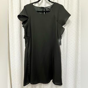 Lulu’s Black Ruffle Sleeve Dress NEW